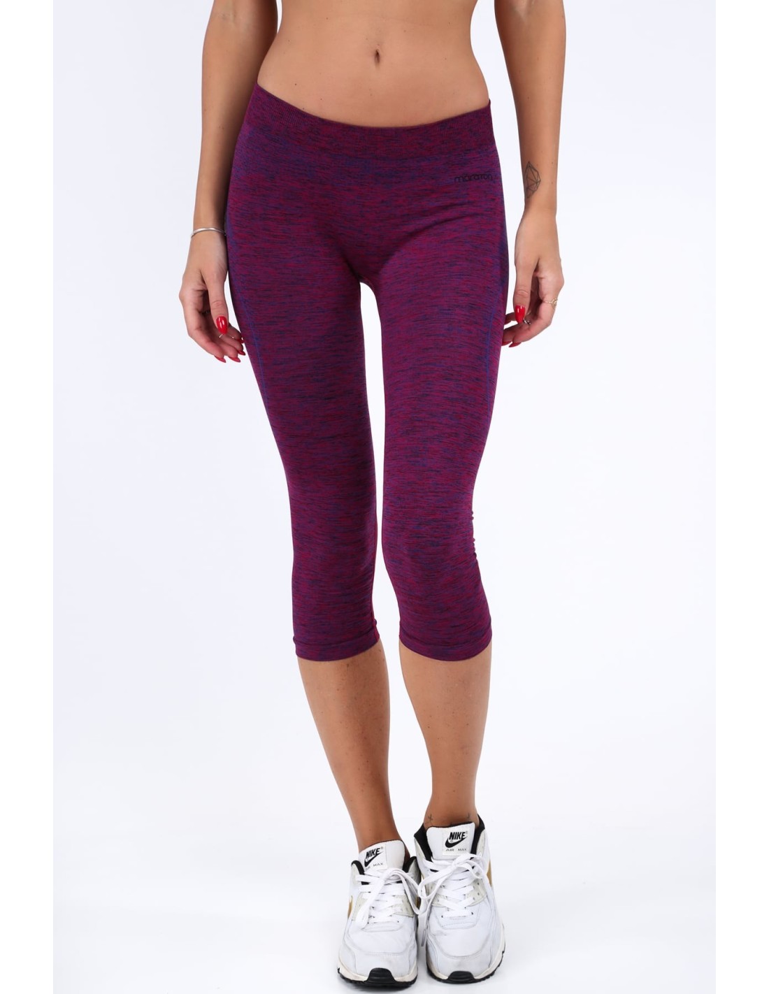 Amaranth 3/4 fitted sports leggings MR81183 - Online store - Boutique